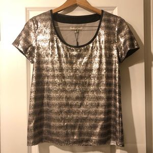 Burberry (authentic) sequined cap sleeve top size4